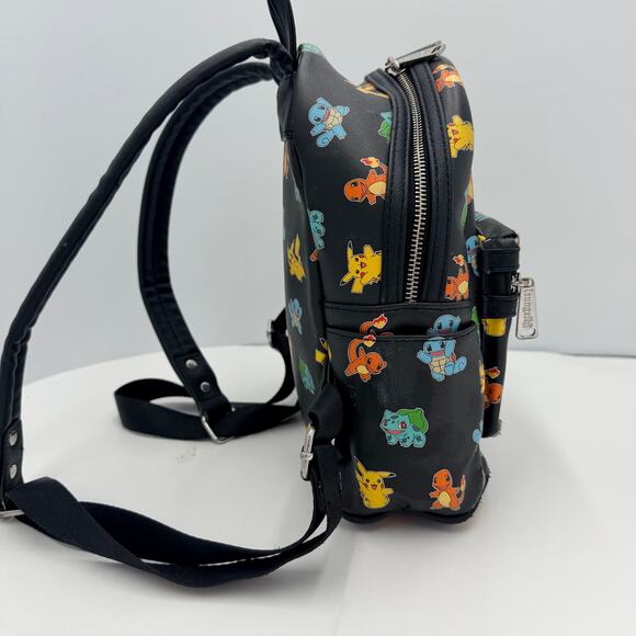 Loungefly Pokemon Starters Backpack Pockets Black - Picture 7 of 16